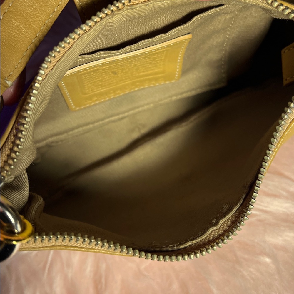 COACH Demi Baguette Leather Shoulder Bag in Tan - Y2K Mini Hobo Bag - Picture 11 of 15